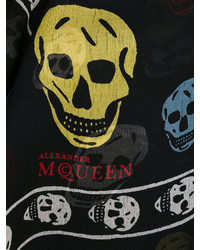 Sciarpa di seta nera di Alexander McQueen