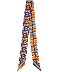 Sciarpa di seta stampata arancione di Burberry