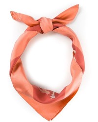 Sciarpa di seta stampata arancione di Hermes