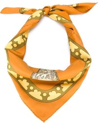 Sciarpa di seta stampata arancione