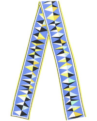 Sciarpa di seta stampata azzurra di Emilio Pucci