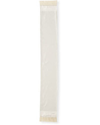 Sciarpa di seta stampata bianca