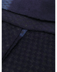 Sciarpa di seta stampata blu scuro di Canali