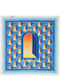 Sciarpa di seta stampata blu di Casablanca