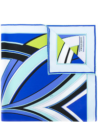 Sciarpa di seta stampata blu di Emilio Pucci