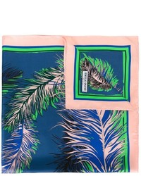 Sciarpa di seta stampata blu di Emilio Pucci