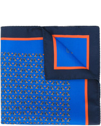 Sciarpa di seta stampata blu di Etro