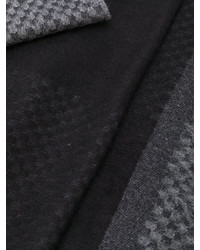 Sciarpa di seta stampata grigio scuro di Canali