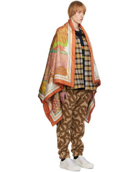 Sciarpa di seta stampata multicolore di Burberry