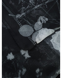 Sciarpa di seta stampata nera di Alexander McQueen