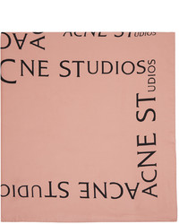 Sciarpa di seta stampata rosa di Acne Studios