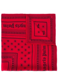 Sciarpa di seta stampata rossa di Palm Angels