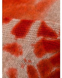 Sciarpa effetto tie-dye arancione di Suzusan