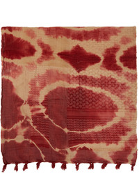 Sciarpa effetto tie-dye rossa