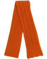 Sciarpa lavorata a maglia arancione