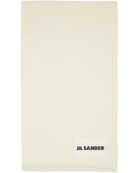 Sciarpa lavorata a maglia beige di Jil Sander