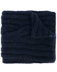 Sciarpa lavorata a maglia blu scuro di Maison Margiela