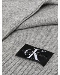 Sciarpa lavorata a maglia grigia di Calvin Klein Jeans