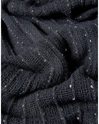 Sciarpa lavorata a maglia grigio scuro di Lavand