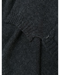 Sciarpa lavorata a maglia grigio scuro di Isabel Benenato