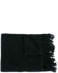 Sciarpa lavorata a maglia grigio scuro di Lanvin