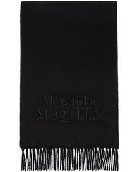 Sciarpa lavorata a maglia nera di Alexander McQueen