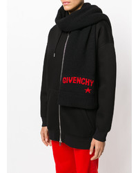 Sciarpa lavorata a maglia nera di Givenchy