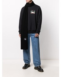 Sciarpa lavorata a maglia nera di Calvin Klein Jeans
