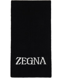 Sciarpa lavorata a maglia nera di Zegna