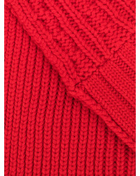 Sciarpa lavorata a maglia rossa di MCQ