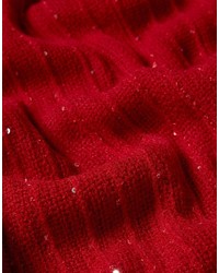 Sciarpa lavorata a maglia rossa di Lavand