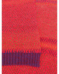 Sciarpa lavorata a maglia rossa di Missoni