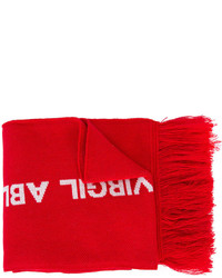 Sciarpa lavorata a maglia rossa di Off-White