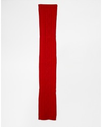 Sciarpa lavorata a maglia rossa