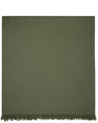Sciarpa lavorata a maglia verde oliva di Rick Owens