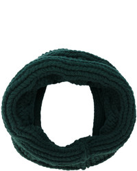 Sciarpa lavorata a maglia verde scuro di Balmain