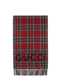 Sciarpa scozzese rossa di Gucci