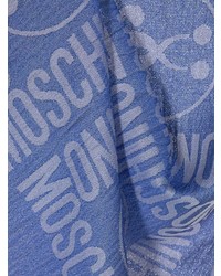 Sciarpa stampata azzurra di Moschino