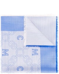 Sciarpa stampata azzurra di MCM