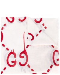 Sciarpa stampata bianca di Gucci