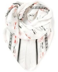 Sciarpa stampata bianca di McQ by Alexander McQueen