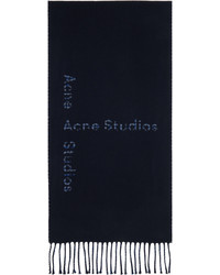 Sciarpa stampata blu scuro di Acne Studios