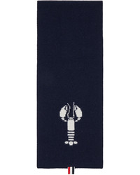 Sciarpa stampata blu scuro di Thom Browne