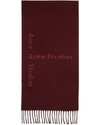 Sciarpa stampata bordeaux di Acne Studios