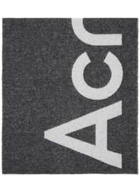 Sciarpa stampata grigio scuro di Acne Studios