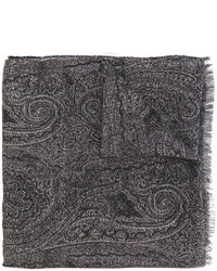 Sciarpa stampata grigio scuro di Etro