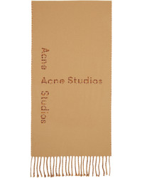 Sciarpa stampata marrone chiaro di Acne Studios