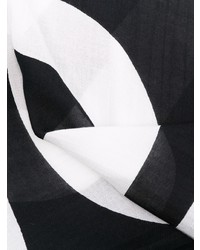 Sciarpa stampata nera e bianca di Moschino