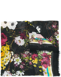 Sciarpa stampata nera di Dolce & Gabbana