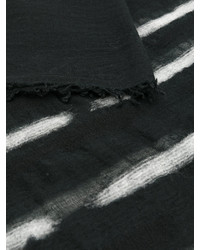 Sciarpa stampata nera di Faliero Sarti